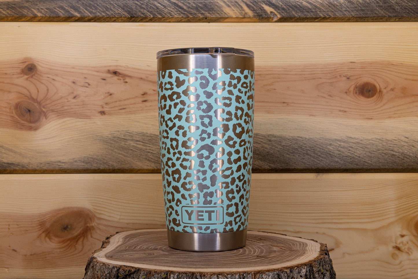 Leopard Print Wrap Custom Engraved Tumbler or Bottle