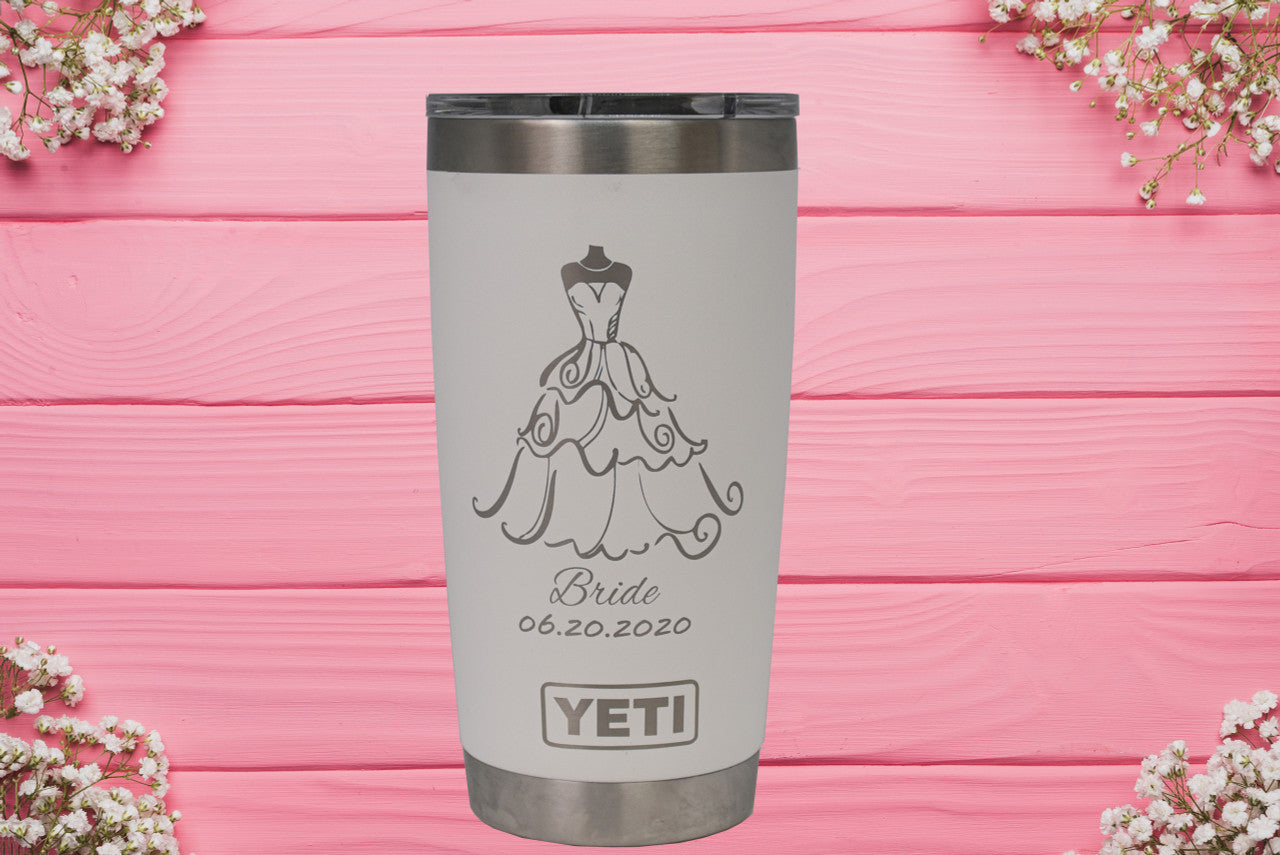 Bride or Bridesmaids Custom Engraved Tumbler or Bottle