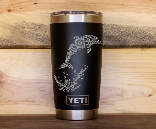 Jumping Dolphin Custom Engraved Tumbler or Bottle