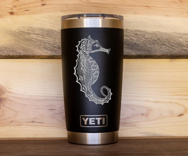 Seahorse Custom Engraved Tumbler or Bottle
