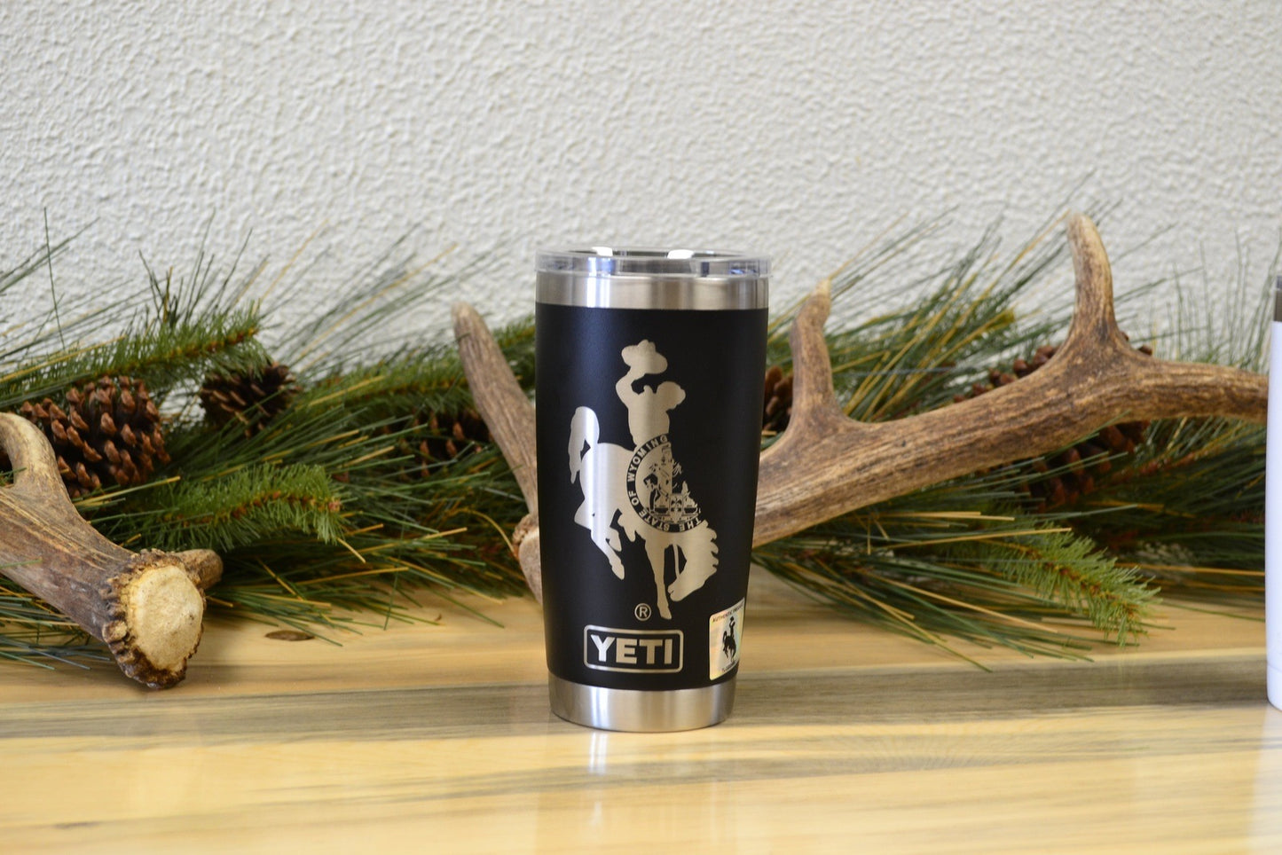 Steamboat with Wyoming State Seal Custom Engraved Tumbler or Bottle