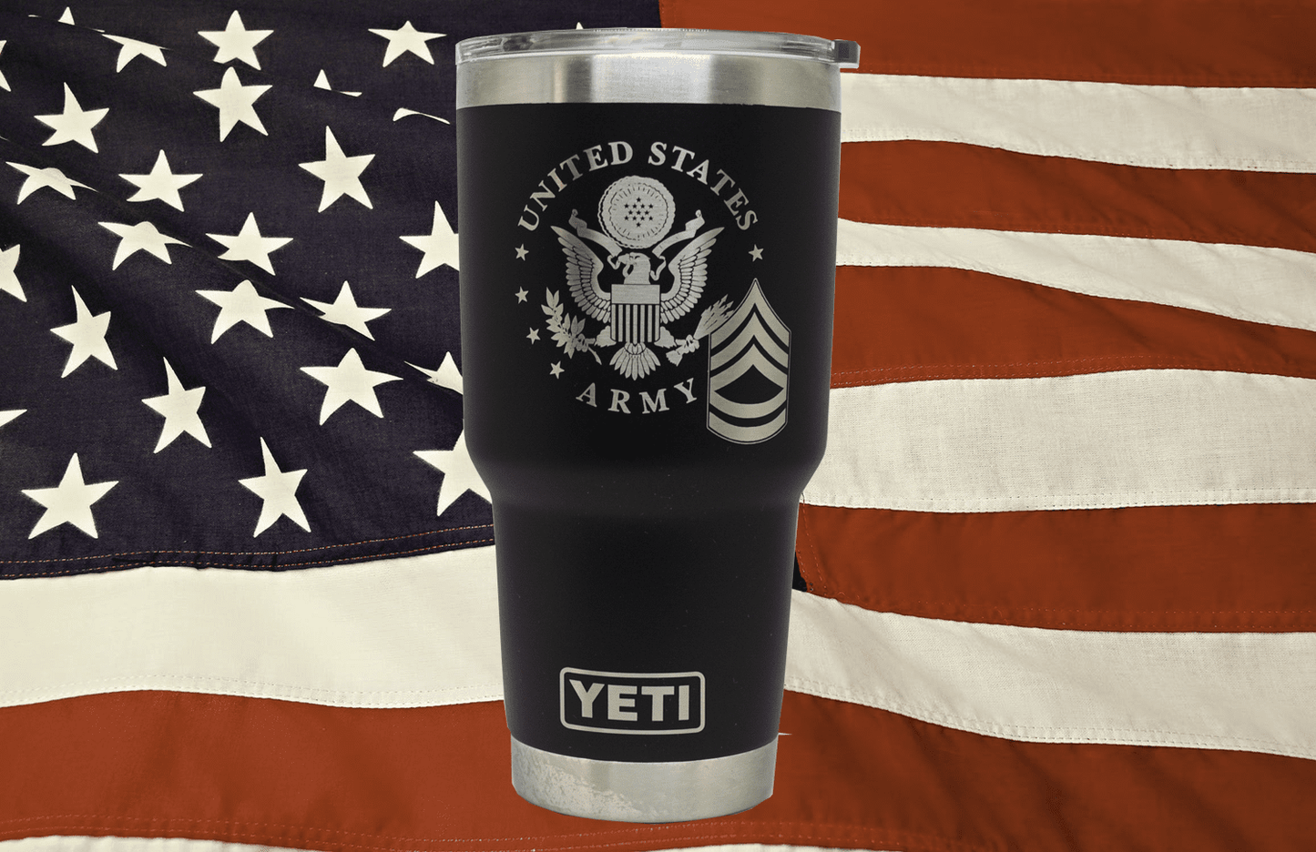 US Army Rank Custom Engraved Tumbler or Bottle