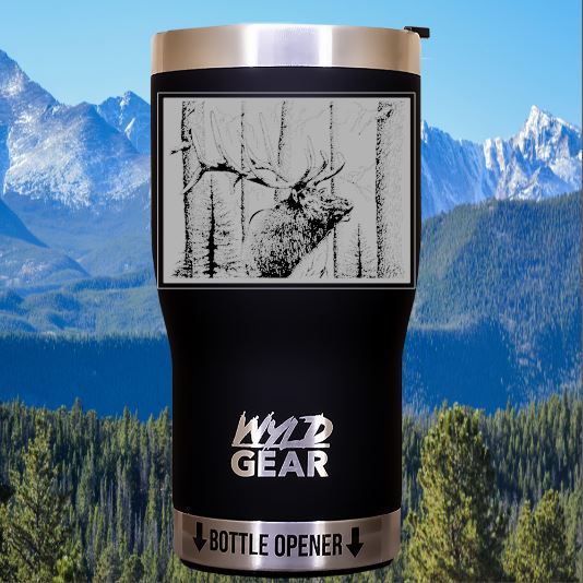 Bull Elk Custom Engraved Tumbler or Bottle