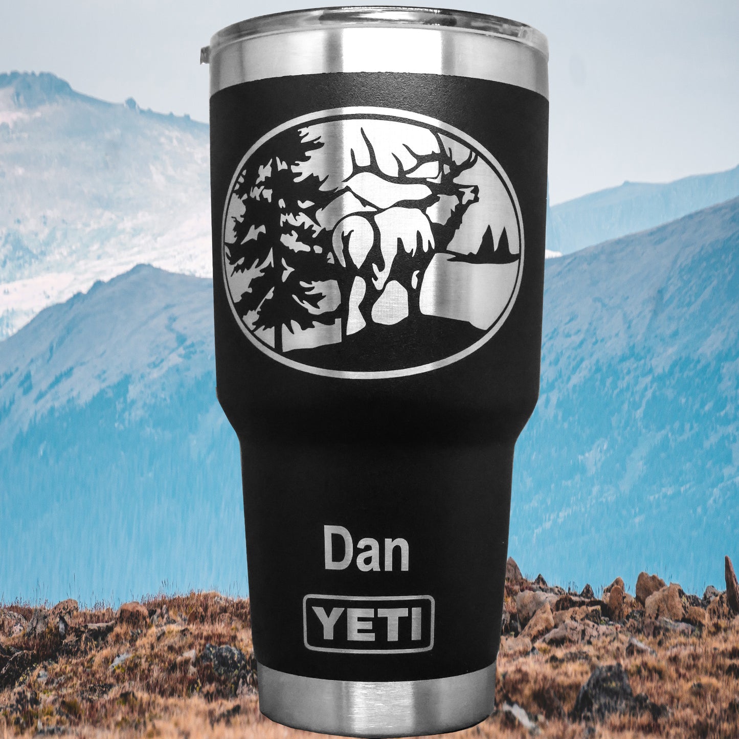 Elk Scene Custom Engraved Tumbler or Bottle