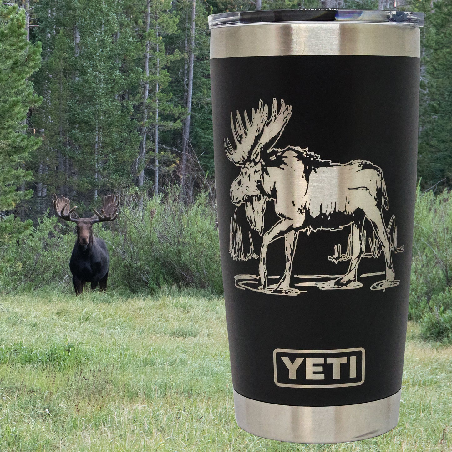 Moose Custom Engraved Tumbler or Bottle
