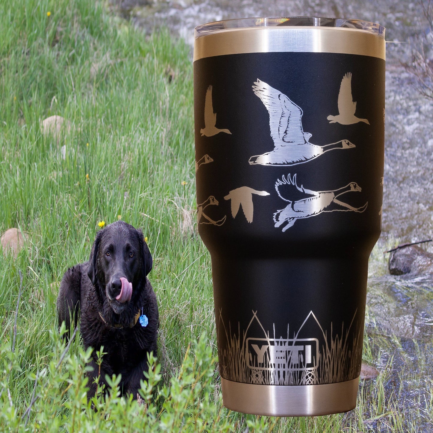 Goose Wrap Custom Engraved Tumbler or Bottle