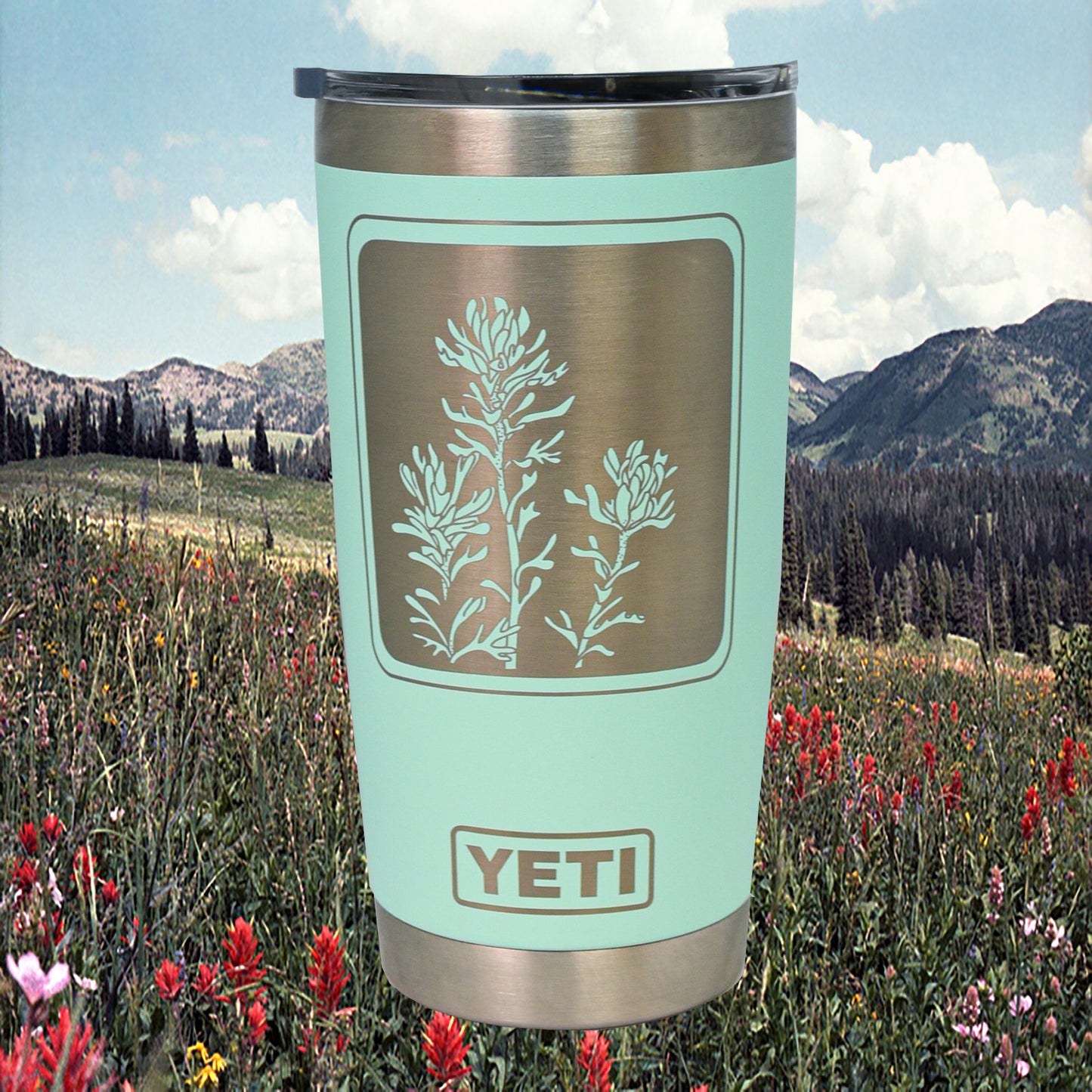 Indian Paint Brush Custom Engraved Tumbler or Bottle