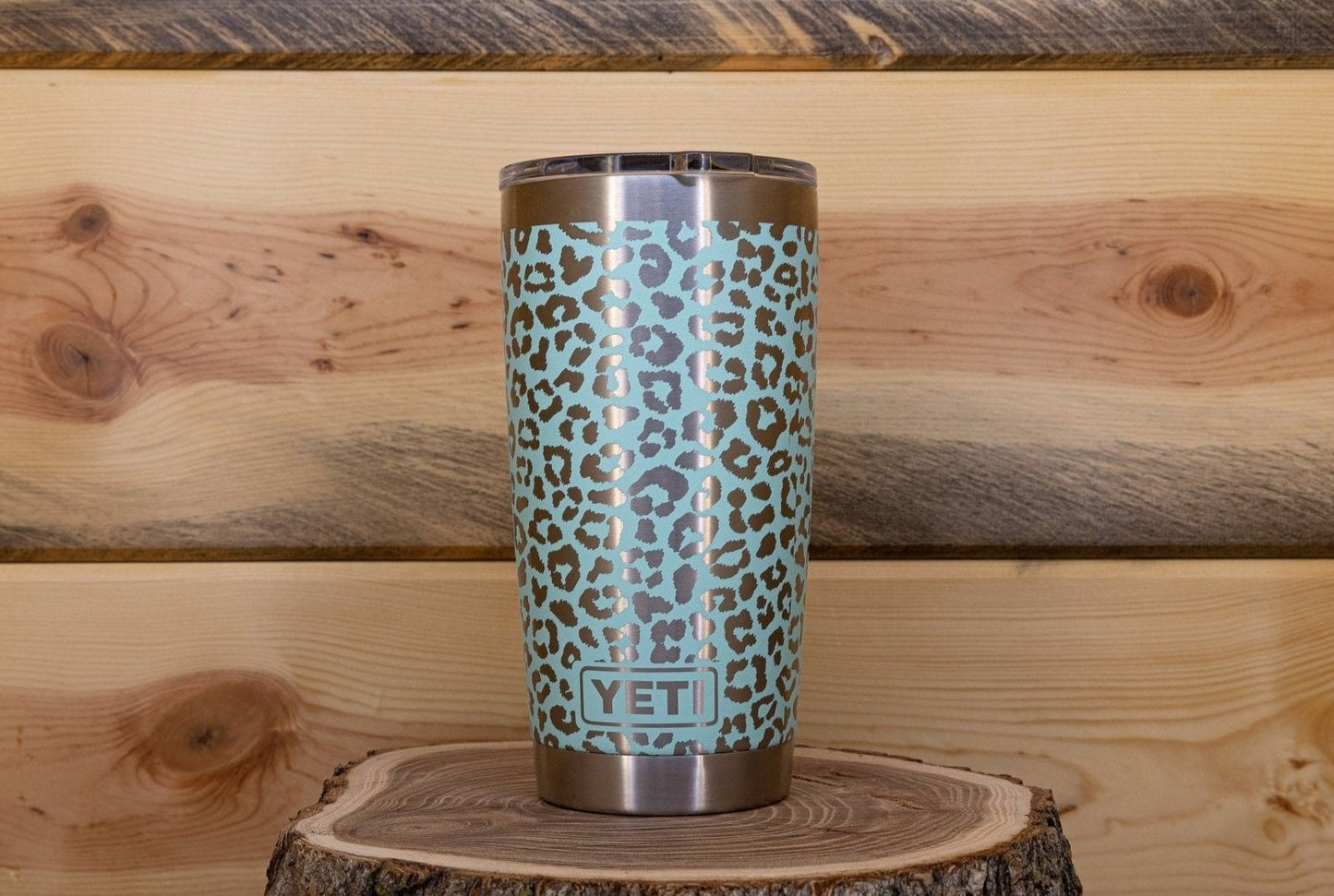 Leopard Print Wrap Custom Engraved Tumbler or Bottle