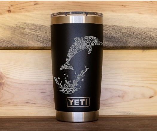 Jumping Dolphin Custom Engraved Tumbler or Bottle