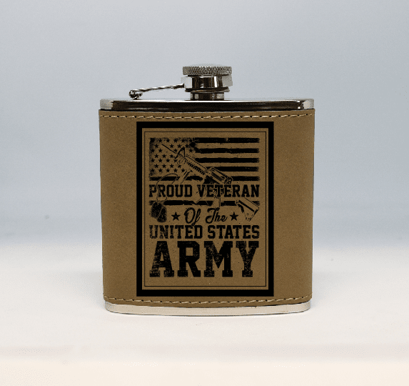 Army Veteran-Flask