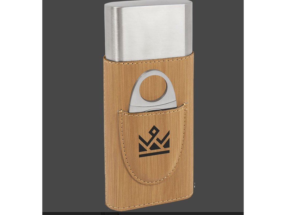 Leatherette Cigar Case with Cutter