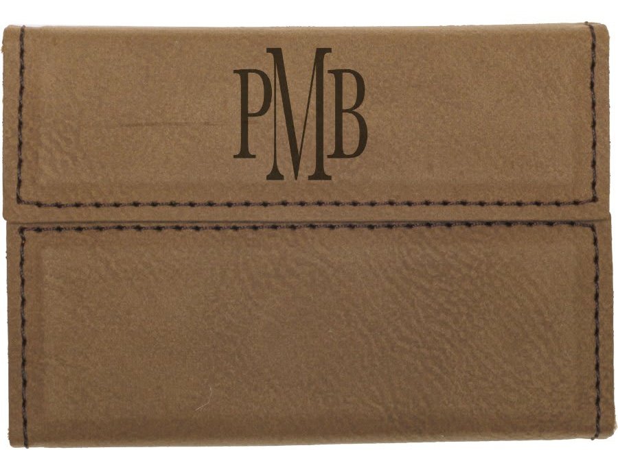 Leatherette Hard Business Card Holder