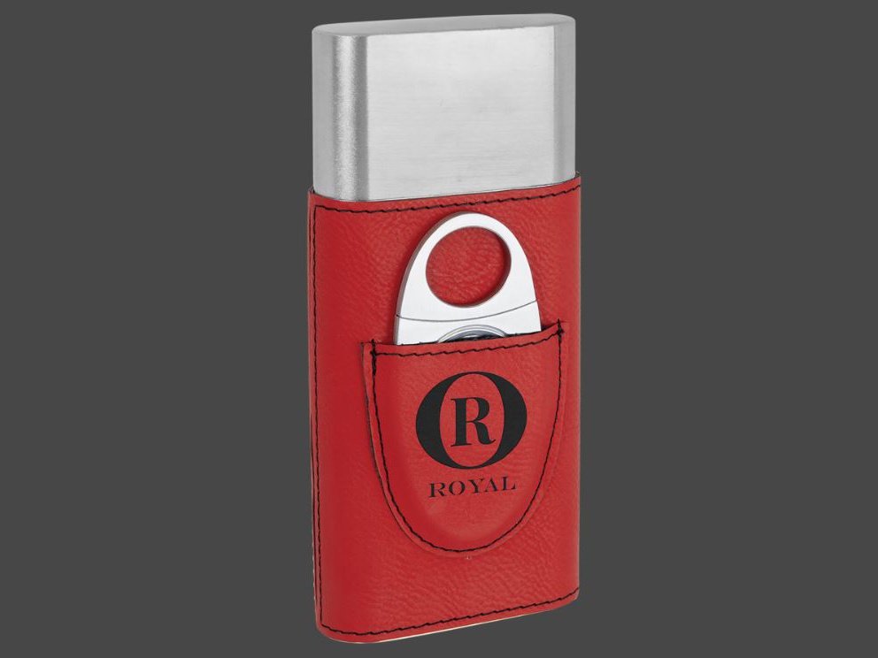 Leatherette Cigar Case with Cutter