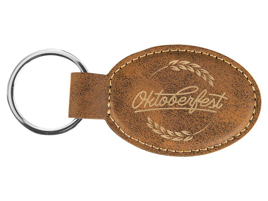 Leatherette Wyoming Steamboat Keychain