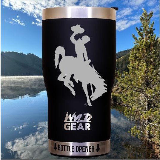 Wyoming Cowboy Steamboat Custom Engraved Tumbler or Bottle