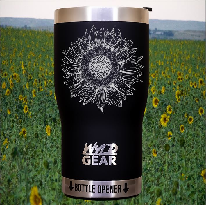 Sunflower Custom Engraved Tumbler or Bottle