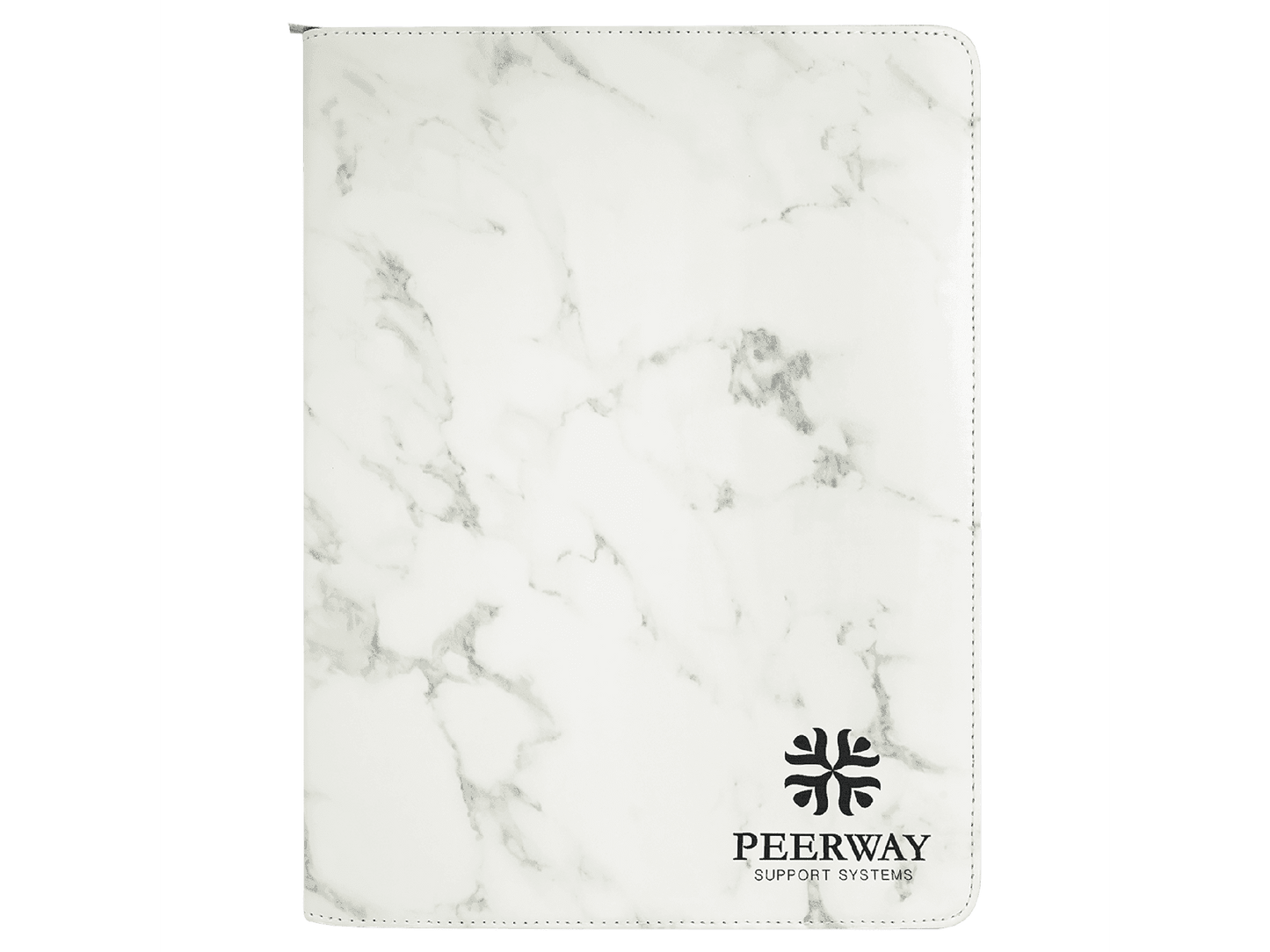 Leatherette Portfolio with Zipper and Notepad