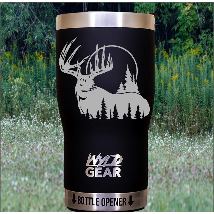 Whitetail Deer Custom Engraved Tumbler or Bottle