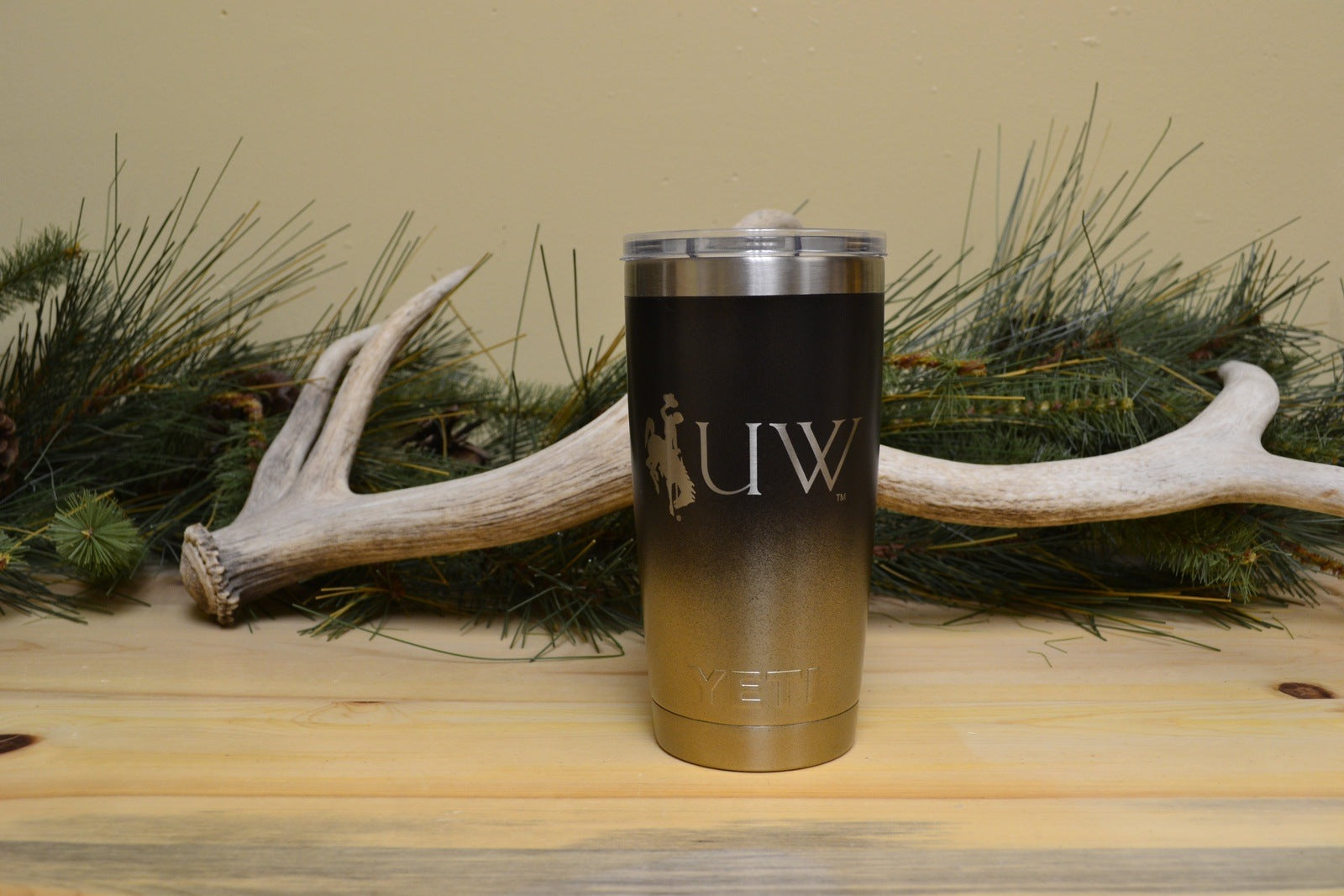 UW University of Wyoming Custom Engraved Tumbler or Bottle