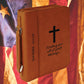 Custom Leather Bible Covers with handle and zipper.