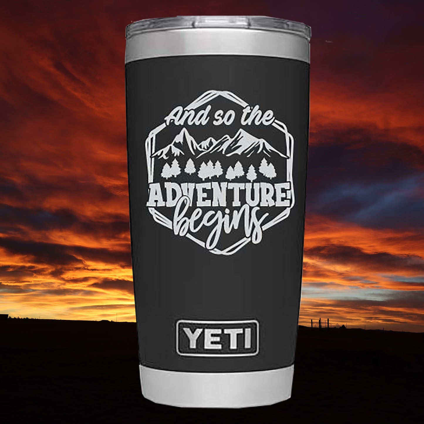 And So The Adventure Begins Custom Engraved Tumbler or Bottle