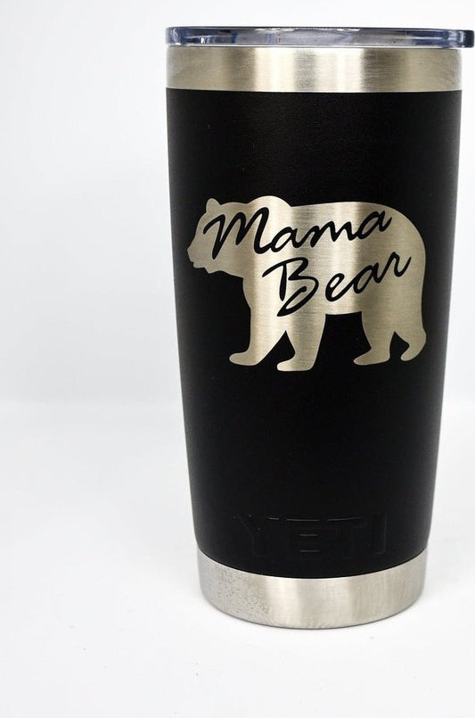 Mama Bear Custom Engraved Tumbler or Bottle